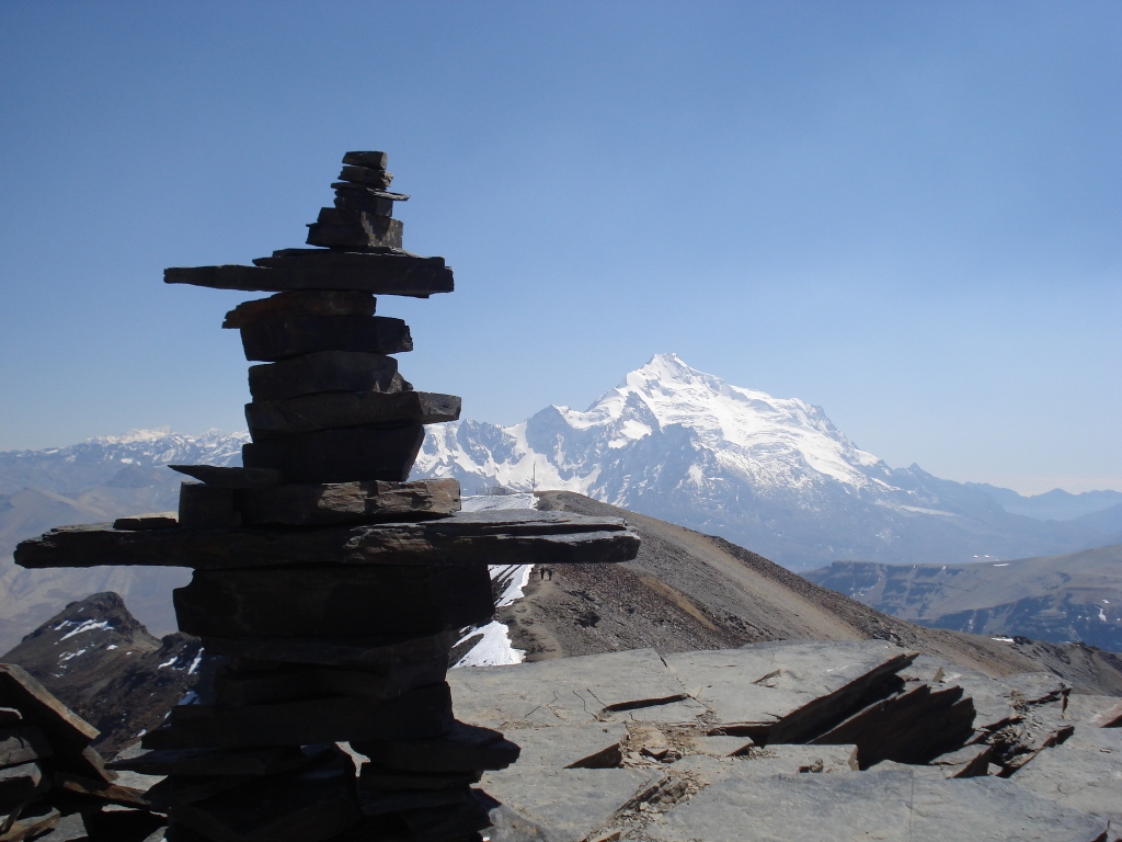 Huayna visto desde el Chacaltaya. Foto:ngel