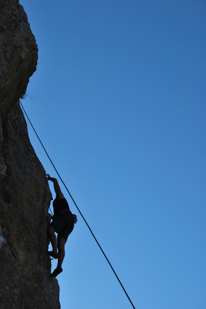 Escalando en Peahorada. Foto: PabloFR