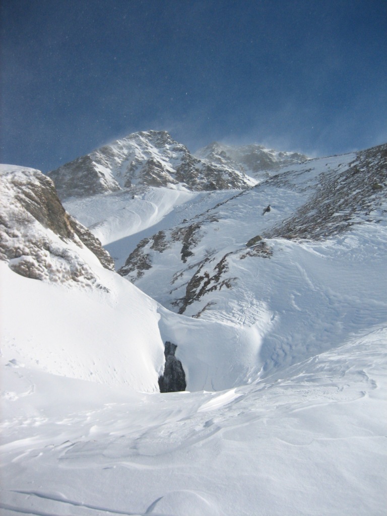 Rios helados, mucho viento y nieve dura.